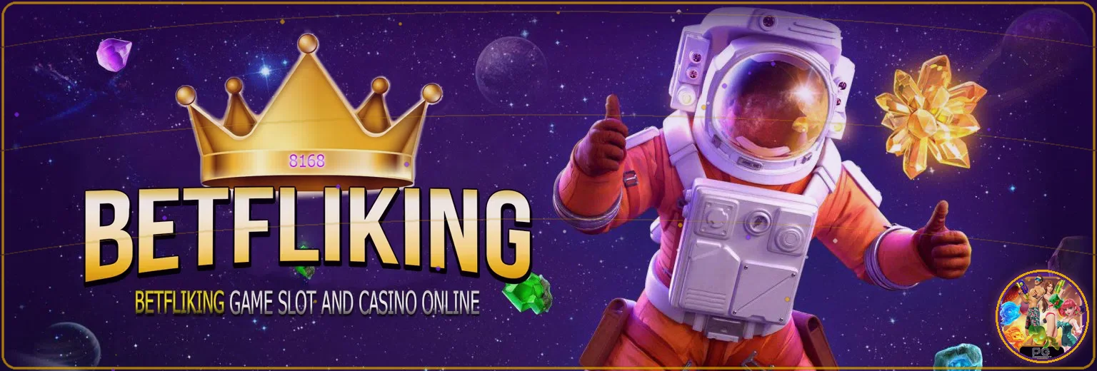 แบนเนอร์ BETFLIKING สล็อตเว็บตรงและตัวละคร PG Soft
